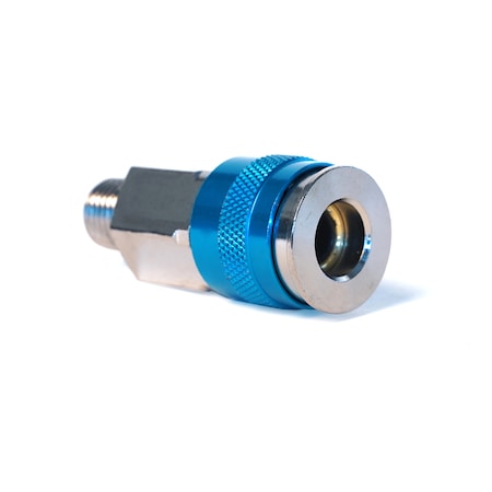 Steelman 1/4" Plated Brass 3-In-1 Universal Quick Disconnect Coupler with 1/4" Male NPT Threads UQC14M-IND